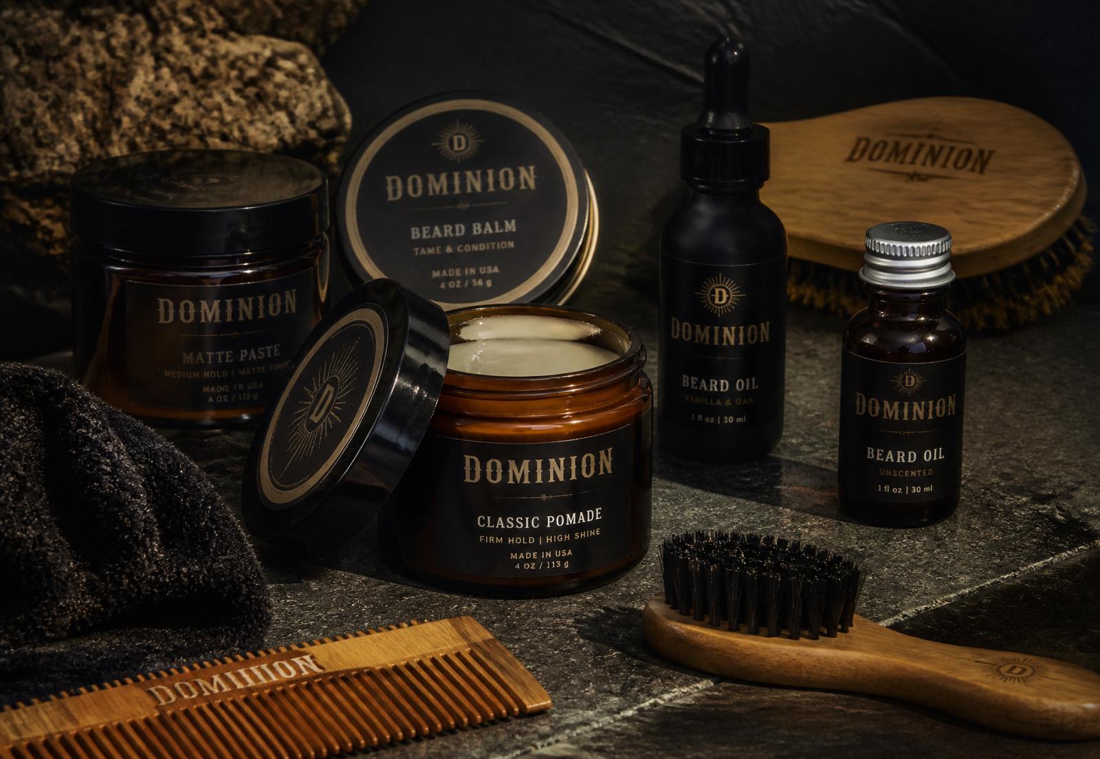 Premium men's grooming products available in-store at Jack's Barbers
